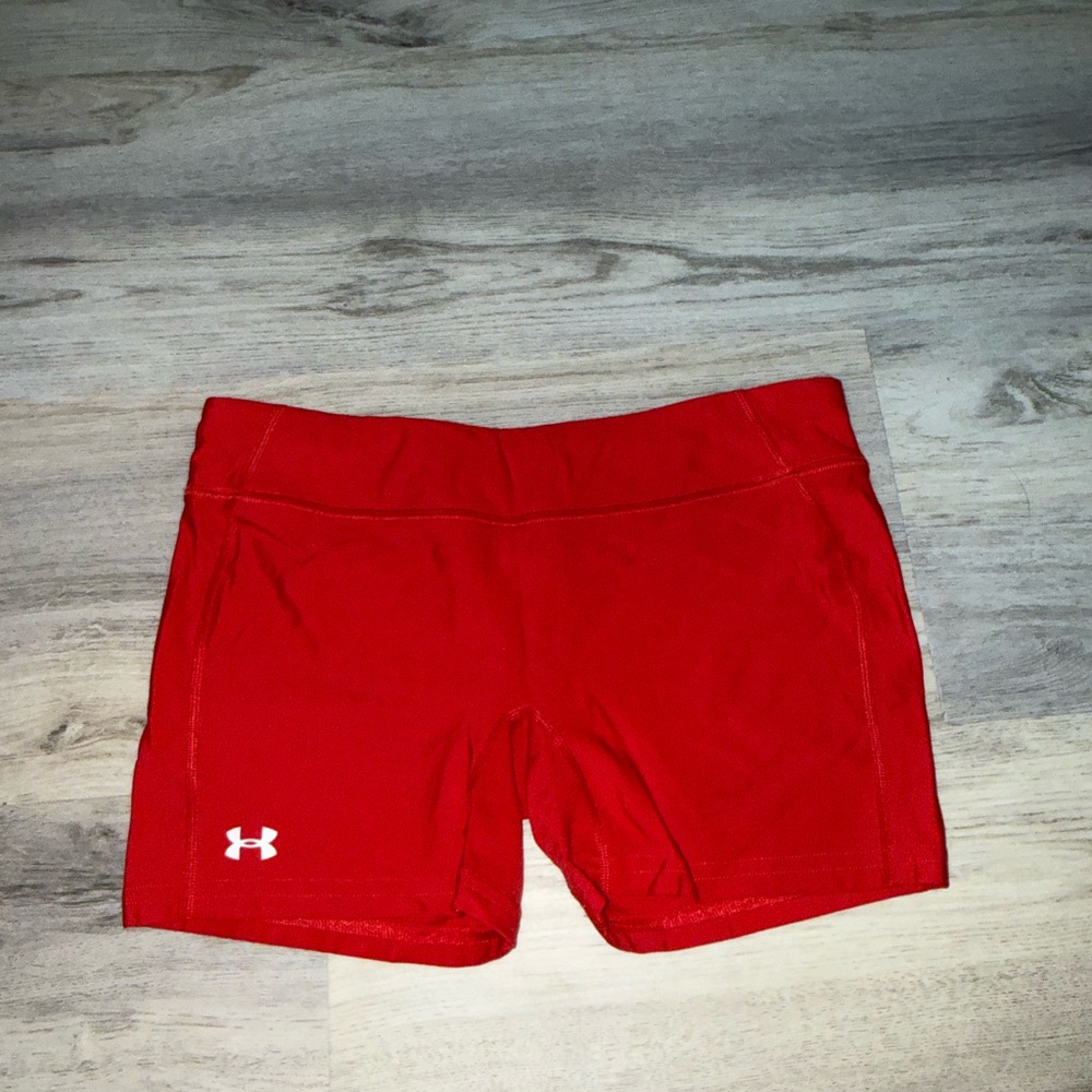 Under Armour Women's Bright Red Athletic Shorts